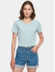 Build Your Brand T-Shirt Cropped bleu