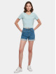 Build Your Brand T-Shirt Cropped bleu