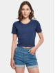 Build Your Brand T-Shirt Cropped bleu