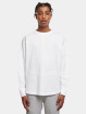 Build Your Brand T-Shirt manches longues Oversized Cut On Sleeve blanc