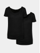 Build Your Brand T-Shirt Ladies Viscose 2-Pack noir