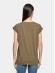 Build Your Brand t-shirt Ladies Organic Extended Shoulder olijfgroen