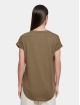 Build Your Brand T-Shirt Ladies Long Slub olive