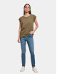 Build Your Brand T-skjorter Ladies Organic Extended Shoulder oliven