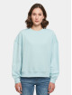 Build Your Brand Tröja Oversized Crewneck blå