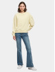 Build Your Brand trui Oversized Crewneck geel