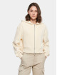 Build Your Brand Zip Hoodie Short Oversized béžový