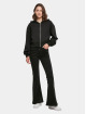 Build Your Brand Zip Hoodie Short Oversized čern