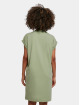 Build Your Brand Šaty Ladies Turtle Extended Shoulder zelený