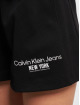 Calvin Klein Jeans shorts Rib Insert Interlocks zwart