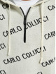 Carlo Colucci Sweat capuche Allover Logo blanc