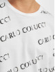 Carlo Colucci T-Shirt Allover Logo blanc