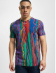 Carlo Colucci T-shirt Knit Print blå