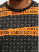 Carlo Colucci T-skjorter Allover Print svart