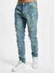 Cayler & Sons Slim Fit Jeans Paneled Denim Pants blue