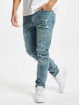Cayler & Sons Slim Fit Jeans Paneled Denim Pants blå