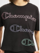 Champion T-Shirt Multi Logo schwarz
