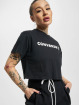 Converse T-Shirt Puff Logo Cropped schwarz