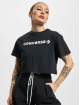 Converse T-Shirt Puff Logo Cropped schwarz