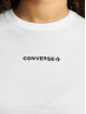 Converse T-Shirty CF Embroidered Wordmark Crop bialy