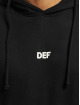 DEF Bluzy z kapturem Oversized czarny