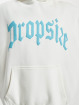 Dropsize Hoody Heavy Oversize Scuba Blue Puffer Print weiß