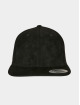 Flexfit Snapback Cap Suede Leather nero