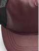 Flexfit Trucker Caps Leather czerwony