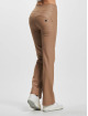 Freddy Boot cut jeans WRUP Vegan Leather Damen Push Up High Waist Cropped Wide Leg bruin