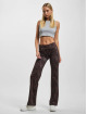Freddy Bootcut Jeans N.O.W. Yoga Tech Umschlagbarer Taillenbund Comfort Hose Mid Waist Wide Leg hnědý