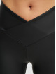 Freddy Jean skinny WRUP Vegan Leather Überkreutzter Bund Push Up 7/8 High Waist Super noir