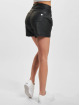 Freddy Short N.O.W. Vegan Leather Yoga Comfort Mid Waist Wide Leg noir