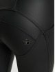 Freddy Skinny Jeans WRUP Vegan Leather Überkreutzter Bund Push Up 7/8 High Waist Super schwarz