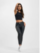 Freddy Skinny Jeans Regular Waist Eco-Leder schwarz