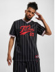 Fubu Camiseta Varsity Pinstriped Mesh negro