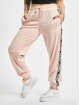 Fubu Pantalón deportivo Corporate Tape Velours rosa