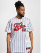 Fubu t-shirt Varsity Pinstriped Mesh wit
