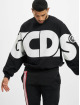 GCDS Pullover Macro Logo Round schwarz