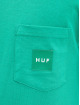 HUF T-Shirty Box Logo Pocket zielony