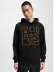 Hugo Hoodies Weboxy Logo Print čern