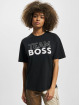 Hugo t-shirt Enahita Logo Print zwart