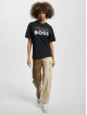 Hugo t-shirt Enahita Logo Print zwart