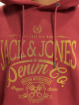 Jack & Jones Bluzy z kapturem Blubooster czerwony