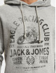 Jack & Jones Bluzy z kapturem Biker Logo szary