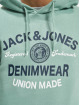 Jack & Jones Bluzy z kapturem Logo zielony
