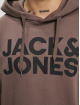 Jack & Jones Hoody Crop Logo bruin