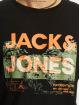 Jack & Jones T-paidat Trek Logo Crew Neck musta