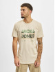Jack & Jones T-Shirty Trek Logo Crew Neck bezowy