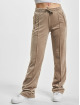 Juicy Couture joggingbroek Tina Velour Track Diamant Branding bruin