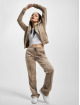 Juicy Couture joggingbroek Tina Velour Track Diamant Branding bruin
